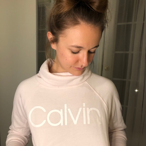 Pink Calvin Klein Cowl Neck Sweatshirt - Picture 5 of 5